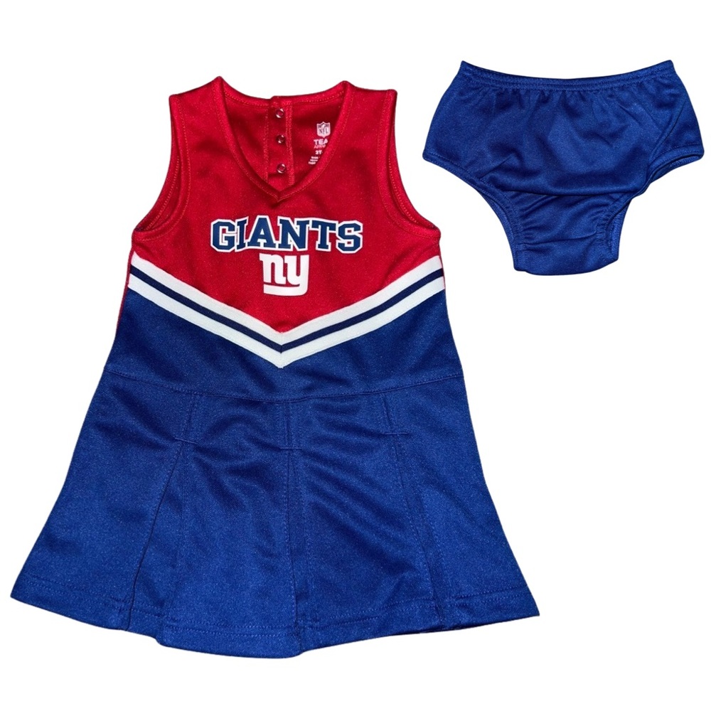 New York Giants (NY GIANTS) 3T NFL Fan Cheerleading Uniform w Bloomers Like NEW